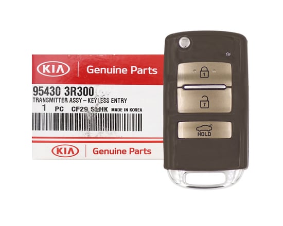 NEW-KIA-Cadenza-2014-2015-Genuine-OEM-Flip-Remote-Key-3-Buttons-433MHz-95430-3R300-954303R300---FCCID:-RKE-4F11---Emirates-Keys