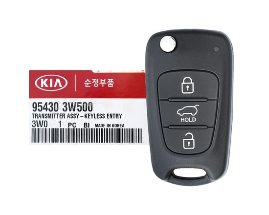 NEW-KIA-Sportage-2012-Genuine-OEM-Flip-Remote-Key-3-Buttons-433MHz-95430-3W500-954303W500---FCCID:-SEKS-AM10Tx---Emirates-Keys