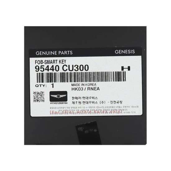 New-Hyundai-Genesis-GV60-2022-Genuine---OEM-Smart-Remote-Key-7+1-Buttons-433MHz-Black-Color-OEM-Part-Number:-95440-CU300----FCC-ID:-TQ8-FOB-4P53M