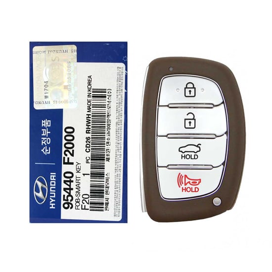 NEW-Genuine-OEM-HYUNDAI-Elantra-2016-2017-Remote-Key-4-Buttons-433MHz-95440-F3000,-95440-F2000-95440F2000---FCCID:-CQ0FD00120