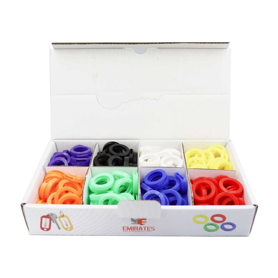 New-Aftermarket-Silicone-Key-Ring-Colorful-Toppers--200-PCs-Box-Bright-Color-Hollow-Silicone-Key-Cap-Cover-Topper-Keyring-Keychain---Emirates-Keys