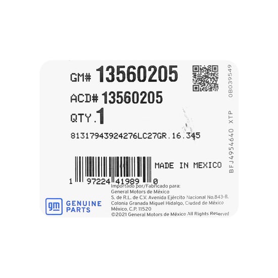 New-Chevrolet-Silverado-2023-Genuine---OEM-Smart-Remote-Key-4+1-Buttons-433MHz-OEM-Part-Number:-13548437---Emirates-Keys