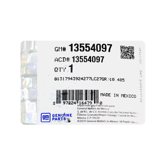 New-Chevrolet-Blazer-2025-Genuine---OEM-Smart-Remote-Key-5+1-Buttons-433MHz-OEM-Part-Number:-13554097---13560194---FCC-ID:-YGOG21TB2---IC:-4008C-G21TB2---Emirates-Keys