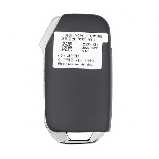 KIA-Cadenza-2020-Original-Flip-Remote-Key-3-Buttons-433MHz-95430-F6110-OEM-Part-Number:-95430-F6110---FCC-ID:-RKE-4F42---Emirates-Keys