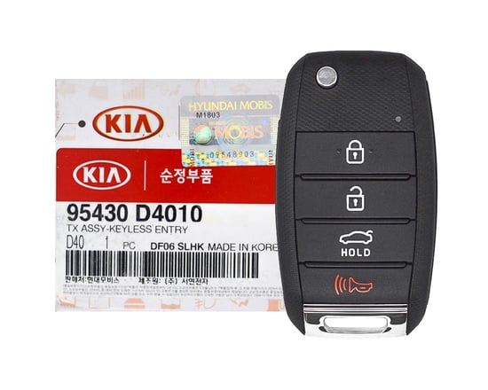 NEW-KIA-Optima-2016-2020-Genuine-OEM-Flip-Remote-Key-4-Buttons-433MHz-Without-Transponder-95430-D4010-95430D4010---FCCID:-SY5JFRGE04---Emirates-Keys