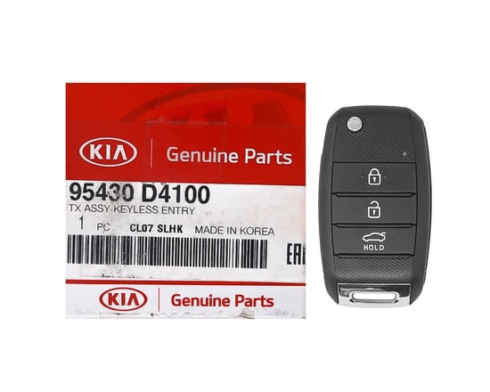 NEW-KIA-Optima-2016-2018-Genuine-OEM-Flip-Remote-Key-3-Buttons-433MHz-95430-D4100-95430D4100,-FCCID:-SVI-JFRGE03---Emirates-Keys