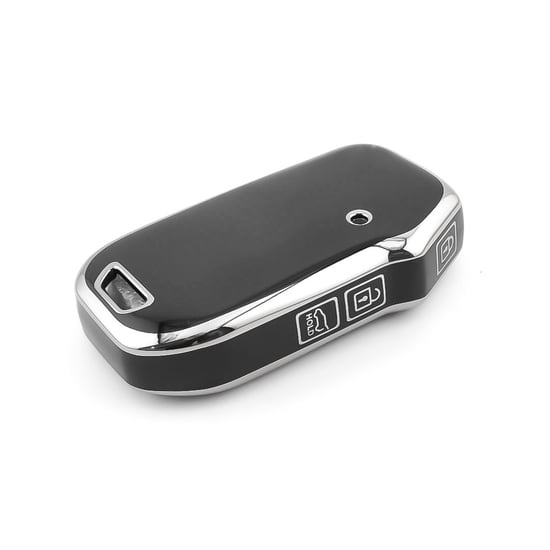 New-Aftermarket-Nano-High-Quality-Cover-For-KIA-Remote-Key-3-Button-Black-Color-Silver-Frame-KIA-C11Y3---Emirates-Keys