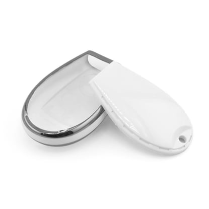 New-Aftermarket-Nano-High-Quality-Cover-For-Dodge-Remote-Key-4-Button-White-Color-Silver-Frame-Dodge-A11Y4A---Emirates-Keys