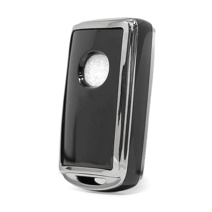 New-Aftermarket-Nano-High-Quality-Cover-For-Mazda-Remote-Key-4-Button-Black-Color-Silver-Frame-MZD-B11Y4---Emirates-Keys