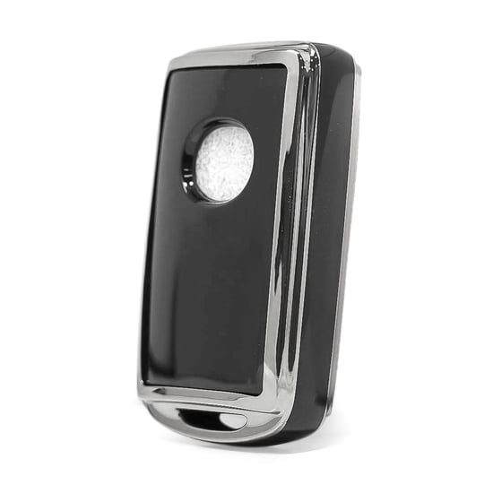 New-Aftermarket-Nano-High-Quality-Cover-For-Mazda-Remote-Key-4-Button-Black-Color-Silver-Frame-MZD-B11Y4---Emirates-Keys