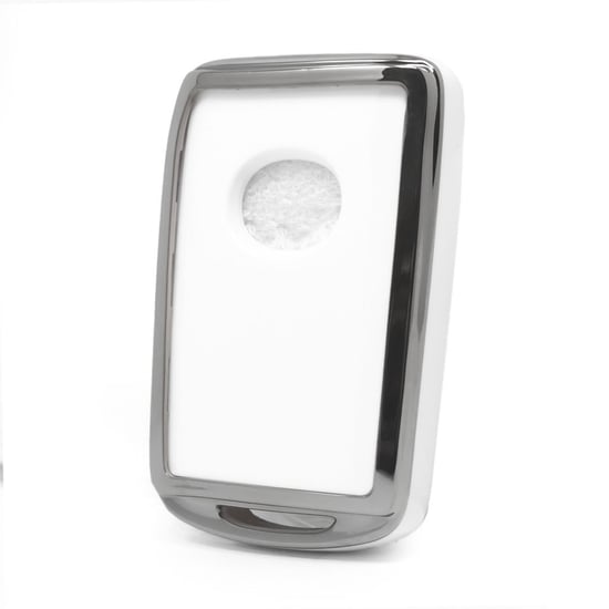 New-Aftermarket-Nano-High-Quality-Cover-For-Mazda-Remote-Key-4-Button-White-Color-Silver-Frame-MZD-B11Y4---Emirates-Keys