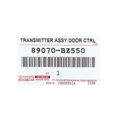 New-Toyota-Yaris-2023-Genuine---OEM-Remote-Key-3-Buttons-433MHz-OEM-Part-Number:-89070-BZ550---89070-BZ551---Emirates-Keys