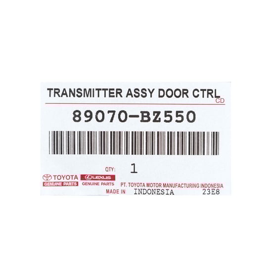 New-Toyota-Yaris-2023-Genuine---OEM-Remote-Key-3-Buttons-433MHz-OEM-Part-Number:-89070-BZ550---89070-BZ551---Emirates-Keys