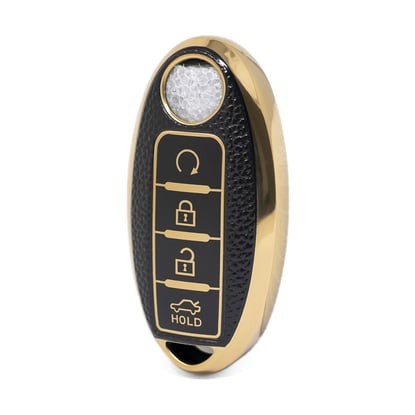 nano-high-quality-gold-leather-cover-for-nissan-remote-key-4-buttons-black-color-ns-a13j4b