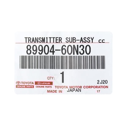 New-Toyota-Land-Cruiser-2018-2019-Genuine---OEM--Smart-Remote-Key-3-Button-433MHz-OEM-Part-Number:-89904-60N30---FCC-ID:-BJ2EW----Emirates-Keys