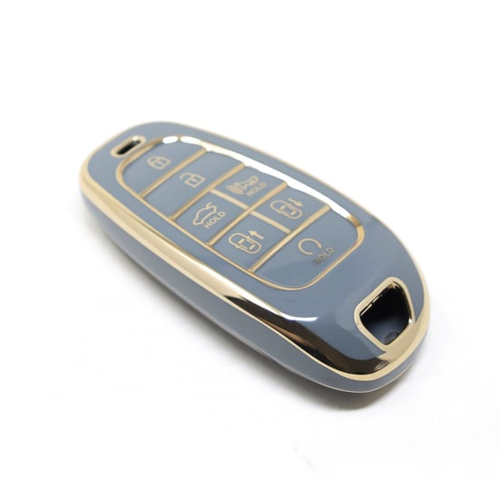 New-Aftermarket-NNano-High-Quality-Cover-For-Hyundai-Remote-Key-7-Buttons-Gray-Color-HY-H11J7---Emirates-Keys