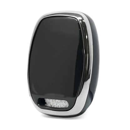 New-Aftermarket-Nano-High-Quality-Cover-For-Honda-Remote-Key-2-Button-Black-Color-Silver-Frame-HD-J11Y2---Emirates-Keys