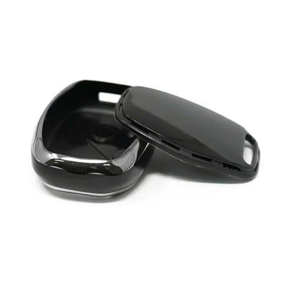 New-Aftermarket-Nano-High-Quality-Cover-For-Honda-Remote-Key-2-Button-Black-Color-Silver-Frame-HD-J11Y2---Emirates-Keys
