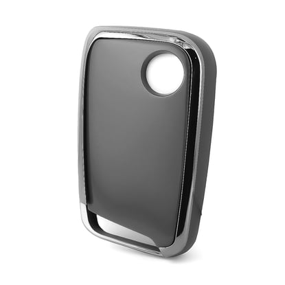 New-Aftermarket-Nano-High-Quality-Cover-For-Volkswagen-Remote-Key-3-Button-Dark-Gray-Color-Silver-Frame-VW-D11Y3---Emirates-Keys