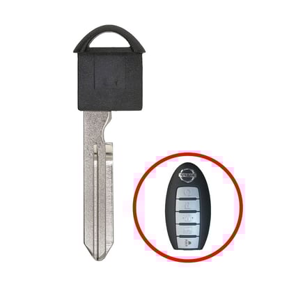 New Aftermarket Nissan Smart Key Remote Emergency Key Blade Compatible Part Number: H0564-4FN9D / H0564-1FA0B / H0601-6RA0B / H0564-6LY0A | Emirates Keys