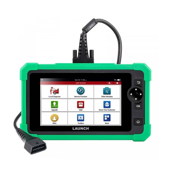 New Launch Creader Professional 919 EV Diagnostic Tool Wide Electric Vehicle Coverage coming with 90+ diagnostic software packages, including Tesla, BMW, MINI, VW, Audi, BYD | MK3