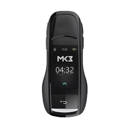New Aftermarket LCD ZS-09 MH-09 Universal Flip Remote Key Porsche Style Silicone Black Color ( PKE Car-Level Comfortable Entry System )  | MK3