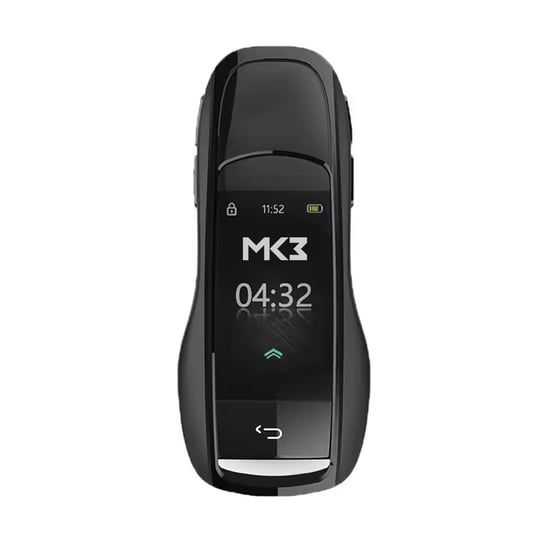 New Aftermarket LCD ZS-09 MH-09 Universal Flip Remote Key Porsche Style Silicone Black Color ( PKE Car-Level Comfortable Entry System )  | MK3
