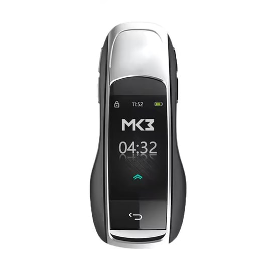 New Aftermarket LCD ZS-09 MH-09 Universal Flip Remote Key Porsche Style Silicone Silver Color ( PKE Car-Level Comfortable Entry System )  | MK3