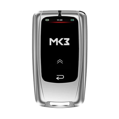 New Aftermarket LCD MH-10 Universal Flip Remote Key Silicone Silver Color ( PKE Car-Level Comfortable Entry System )  | MK3