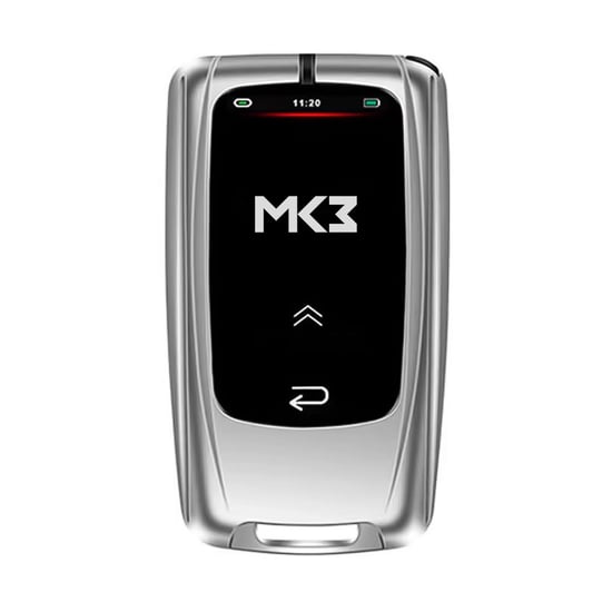 New Aftermarket LCD MH-10 Universal Flip Remote Key Silicone Silver Color ( PKE Car-Level Comfortable Entry System )  | MK3