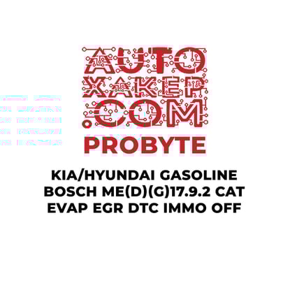 ProByte Kia / Hyundai Gasoline Bosch ME(D)(G)17.9.2 CAT EVAP EGR DTC IMMO OFF A modern solution for optimizing control systems of gasoline vehicles Kia/Hyundai with ME(D)(G)17.9.2   | MK3