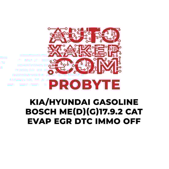 ProByte Kia / Hyundai Gasoline Bosch ME(D)(G)17.9.2 CAT EVAP EGR DTC IMMO OFF A modern solution for optimizing control systems of gasoline vehicles Kia/Hyundai with ME(D)(G)17.9.2   | MK3