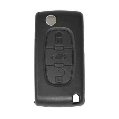 Peugeot Flip Remote Key Shell 3 Button without Battery Holder HU83 Blade High Quality, Mk3 Remote Key Cover, Key Fob Shells Replacement At Low Prices | MK3