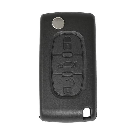 Peugeot Flip Remote Key Shell 3 Button without Battery Holder HU83 Blade High Quality, Mk3 Remote Key Cover, Key Fob Shells Replacement At Low Prices | MK3