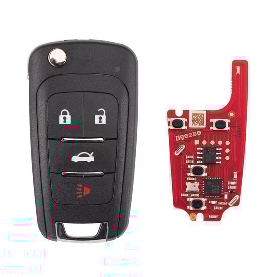 New Xhorse VVDI Key Tool Wire Flip Remote Key 3+1 Buttons GM Style XKBU21EN 2nd Generation XKBU01EN Support generation or cloning by VVDI key tool and VVDI2 | MK3