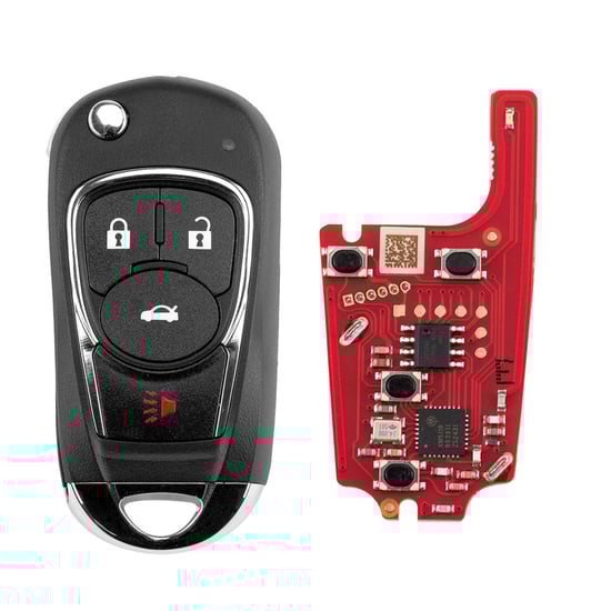 New Xhorse VVDI Key Tool Wire Flip Remote Key 3+1 Buttons Buick Style XKBU22EN 2nd Generation XKBU02EN Support generation or cloning by VVDI key tool and VVDI2 | MK3