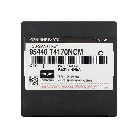 New Genesis G90 2025 Genuine / OEM Smart Remote Key 6+1 Buttons 433MHz OEM Part Number: 95440-T4170NCM , 95440T4170NCM | MK3