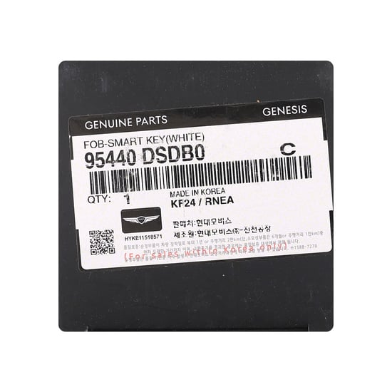 New Genesis GV70 2025 Genuine / OEM Smart Remote Key 6+1 Buttons 433MHz OEM Part Number: 95440-DSDB0 , 95440DSDB0 | MK3