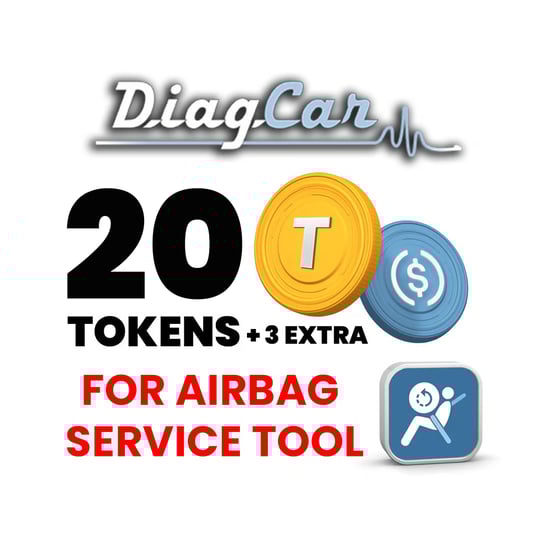 DiagCar 20 Tokens + 3 Extra for Airbag Service Tool For DiagCar Airbag Service Tool  | MK3