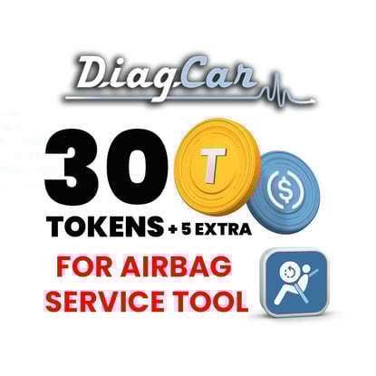 DiagCar 30 Tokens + 5 Extra for Airbag Service Tool For DiagCar Airbag Service Tool  | MK3
