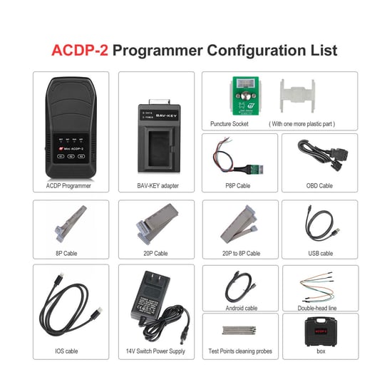 New Bundle Yanhua ACDP-2 VW MQB Full Package 2025 ( ACDP 2 Key Programming, Module 33, Module 34, VW MQB YH-OBD platform, R7F701401/21-5D Interface Board, R7F701402-B interface board ) | MK3