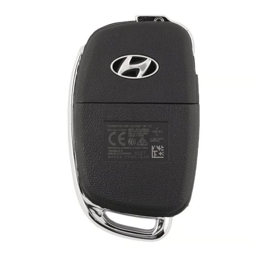 Used Hyundai Venue 2021 Original Flip Remote Key 3 Buttons 433MHz OEM Part Number: 95430-K3001, 95430K3001 - FCC ID: SVI-AERGE03 | MK3