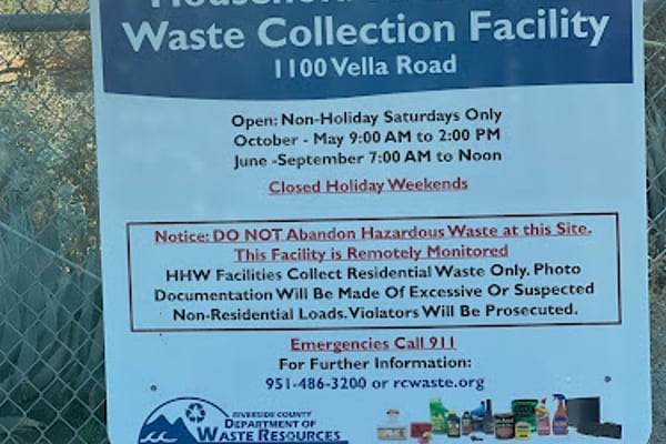 Riverside County Household Hazardous Waste Disposal Center