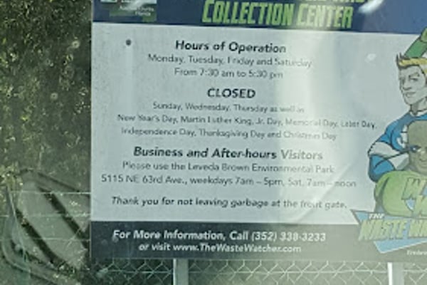 Alachua County Rural Collection Center - North Central