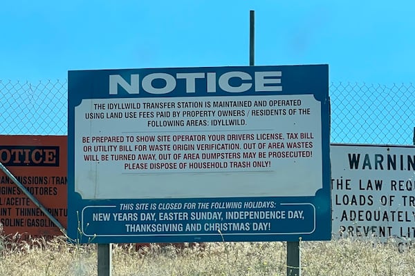 Idyllwild Transfer Station