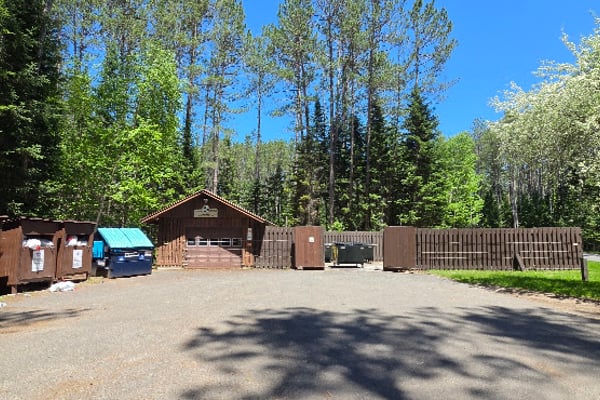 Campground recycling center
