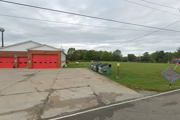 Public Recycling Bin at Monroe Township Fire Station