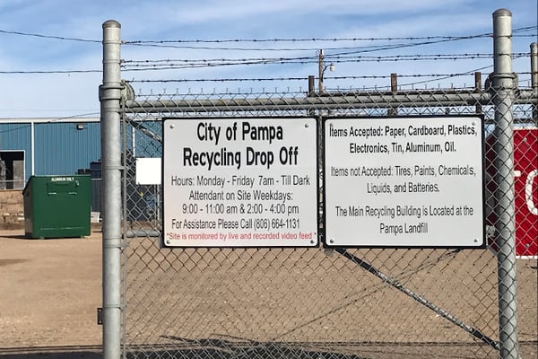 City of Pampa Recycling Drop Off