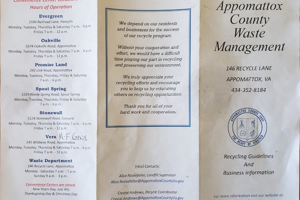 Vera Convenience Center Waste Management and Recycling
