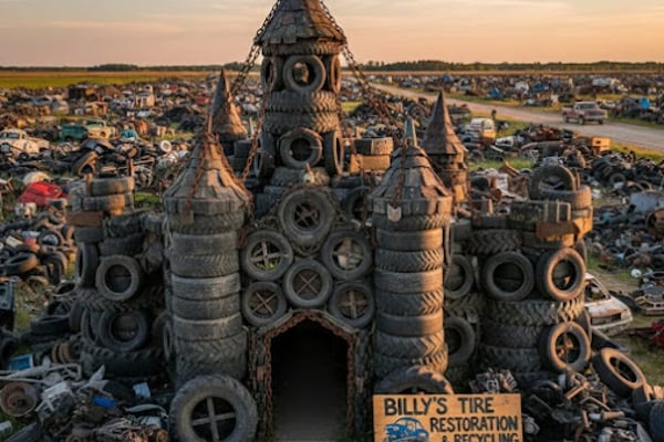 Billy's junkyard , used tire recycling facility